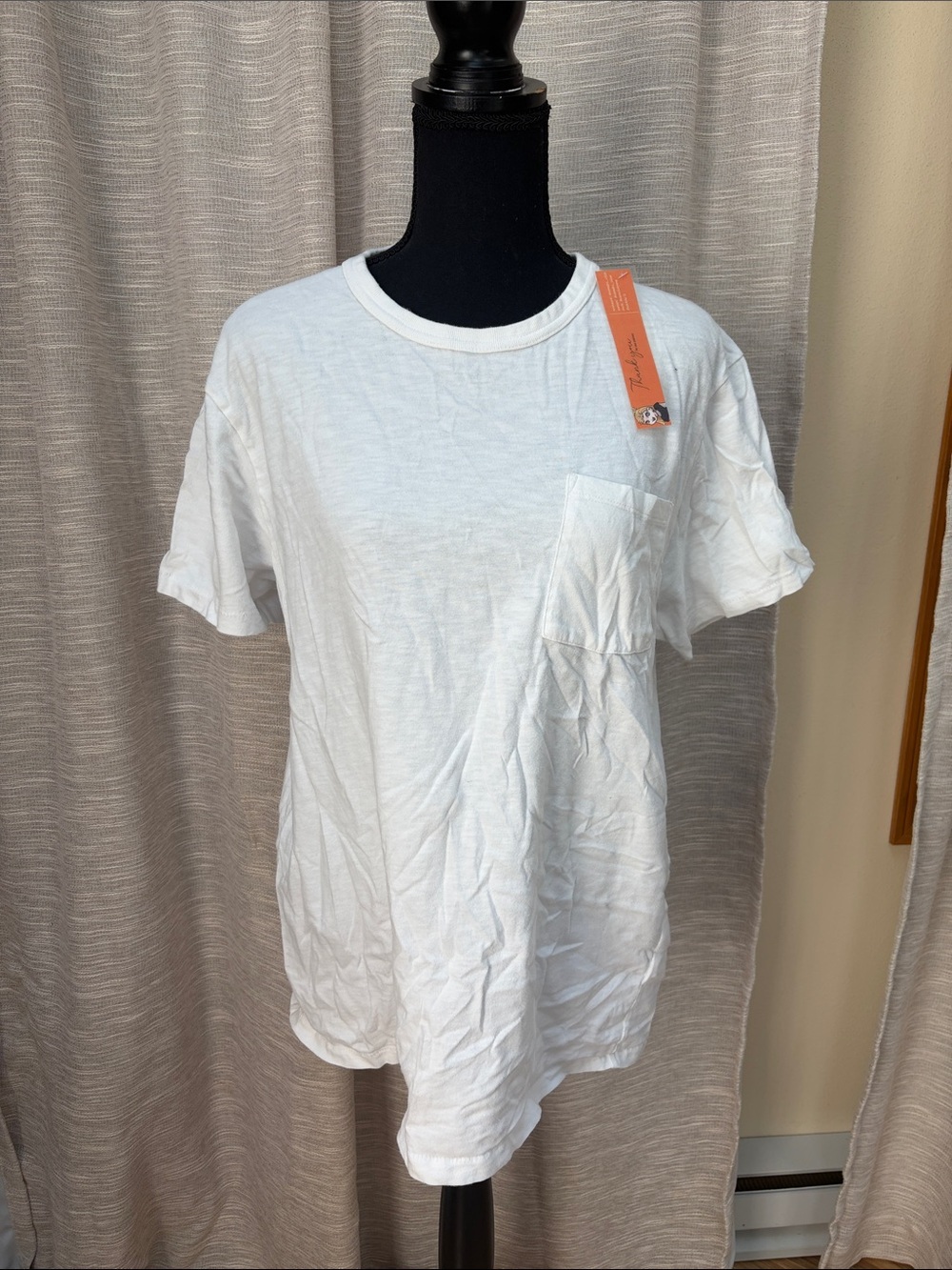 J. Crew White Short-Sleeve Pocket Tee